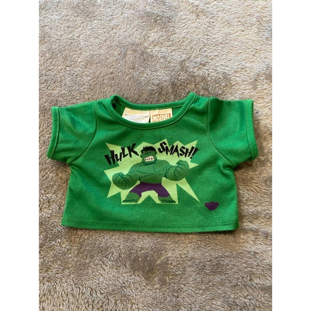 Build A Bear Marvel Hulk Green Shirt BAB